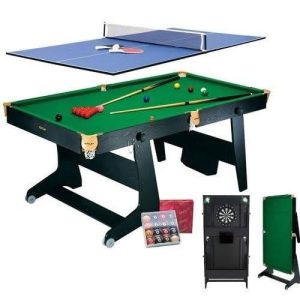 6FEET 3 IN 1 SNOOKER BOARD WITH TENNIS AND DINNING TOP